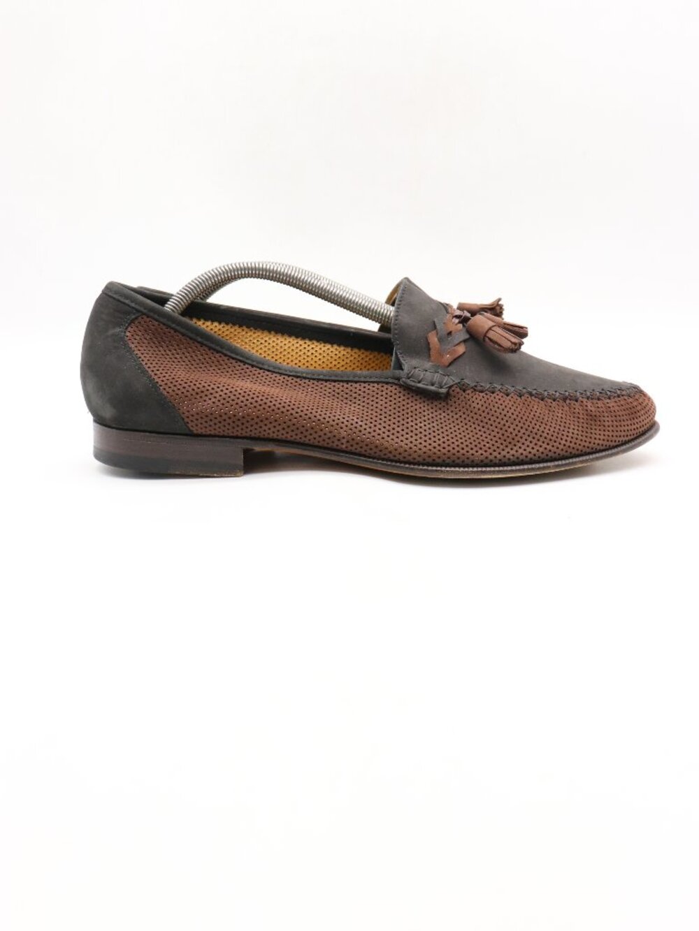 Moreschi Tassel Loafers Men's Size 11 Brown Black Leather Dress Shoes Italy